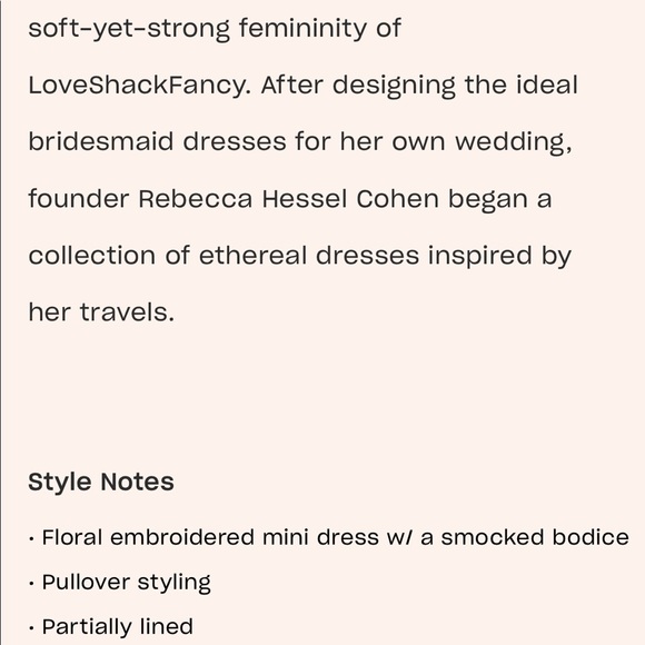 🤍RARE LOVESHACKFANCY LIKE NEW EMBROIDERED EYELET MINI DRESS🤍 - Picture 12 of 16